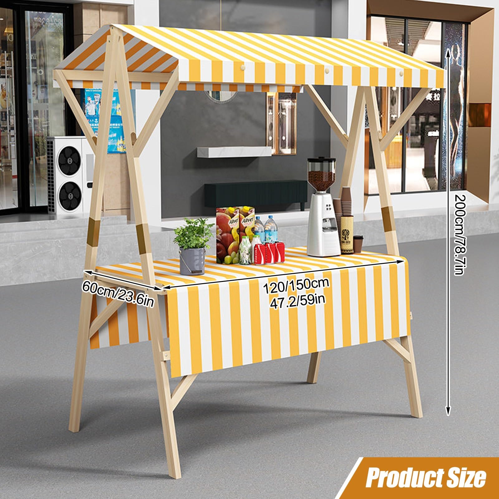 Amazon.co.jp: 木製屋台ブース 折りたたみ式屋台 屋台ディスプレイ